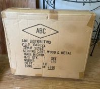 Wood and Metal Serving Cart