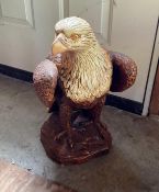 Vintage Chalkware Bald Eagle Statue