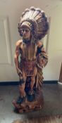 Vintage Cigar Store Indian Chief Statue