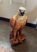 Vintage Chalkware Eagle Statue