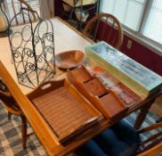 Wooden Kitchen Decor and Wine Holder