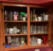 Cabinet Lot of Glassware