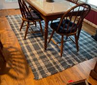 3 Matching Plaid Area Rugs