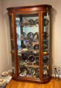 Traditional Mirrored Curio Cabinet with Glass Shelves