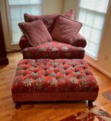 Over-Sized Chair with Large Ottoman