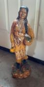 Vintage Native American Woman Statue