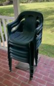 6 Plastic Outdoor Chairs