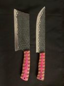 2 Hand Forged Kitchen Knives