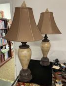 Pair of Tiled Table Lamps
