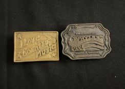 2 Novelty Belt Buckles