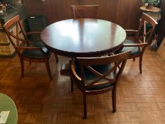 Round Wooden Dining Table with 4 Chairs