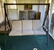 Outdoor Porch Swing with Cushions