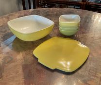 Vintage Pyrex Hostess Bowl with Lid and 4 Matching Ramekins