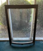 Antique Curved Glass Window Panel