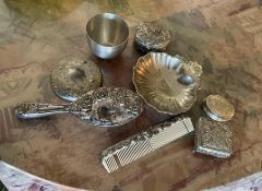 Vintage Silver-Plated Toiletry Items