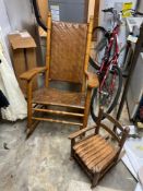 Vintage Rocker and Child's Chair