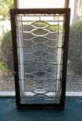 Antique Leaded and Beveled Glass Window Panel