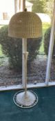Vintage Wicker Floor Lamp and Hanging Lamp