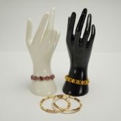 4pc Vintage Costume Bangles and Bracelets