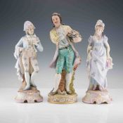3pc Rococo Style Porcelain Figurines