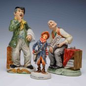 3pc Newspaper Themed Character Figurine Grouping