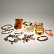 Assorted Multi-Tone Base Metal Costume Jewelry Bracelets