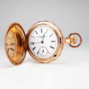 New York Standard Watch Co. Hunting Case Pocket Watch with 10K Gold-Filled Fahys Montauk Case
