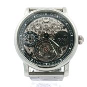 ERA Prometheus Platinum Automatic Skeleton Watch with Sun/Moon Indicator