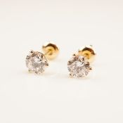 14K Gold 1.54ctw Diamond Stud Earrings