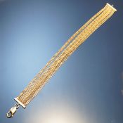 Italian 14K Yellow Gold Multi-Stand Bracelet