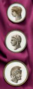 A SMALL CARD OF DIVISION ONE PORCELAIN BUTTONS