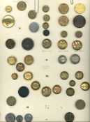 A CARD OF DIVISION ONE UNIFORM BUTTONS