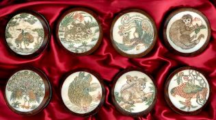 A SMALL CARD OF DIVISION THREE PICTORIAL BUTTONS