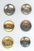 A SMALL CARD OF DIVISION ONE LIVERY BUTTONS