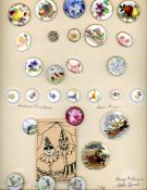 A CARD OF DIVISION THREE STUDIO ARTIST BUTTONS