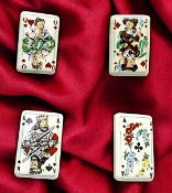 A SET OF DIVISION THREE CERAMIC BUTTONS