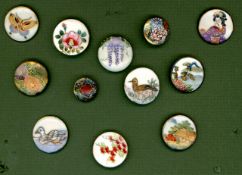 A SMALL CARD OF DIVISION THREE SATSUAM BUTTONS
