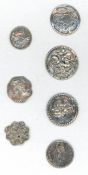 A SMALL SELECTION OF DIVISION ONE SILVER BUTTONS