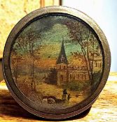 A DIVISION ONE PAINTING UNDER GLASS BUTTON