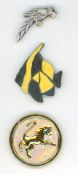 A SMALL CARD OF STUDIO ARTIST CERAMIC BUTTONS