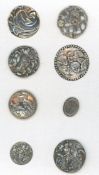 A SMALL SELECTION OF DIVISION ONE SILVER BUTTONS