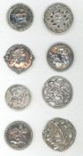 A SMALL SELECTION OF DIVISION ONE SILVER BUTTONS