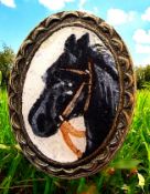 A DIVISION ONE HAND PAINTED ENAMEL PICTORIAL BUTTON