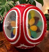 A DIVISION THREE STUDIO ARTIST PAPERWEIGHT BUTTON