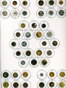 A CARD OF DIVISION ONE ASSORTED METAL BUTTONS
