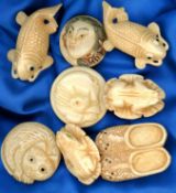 A SMALL CARD OF DIVISION THREE PICTORIAL BUTTONS