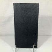 Lancaster Italy Black Textured Leather Long Breast Pocket Wallet