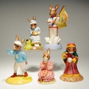 5pc Royal Doulton Bunnykins Figurines