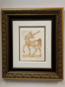 After Salvador Dali (Spanish, 1904-1989) Wood Engraving, Inferno 25, Divine Comedy, Signed