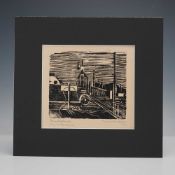 Etching Print, Untitled (in German), Artist Signed and Dated 1944